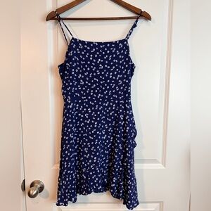 Altar'd State Midnight Blue Floral Midi Dress